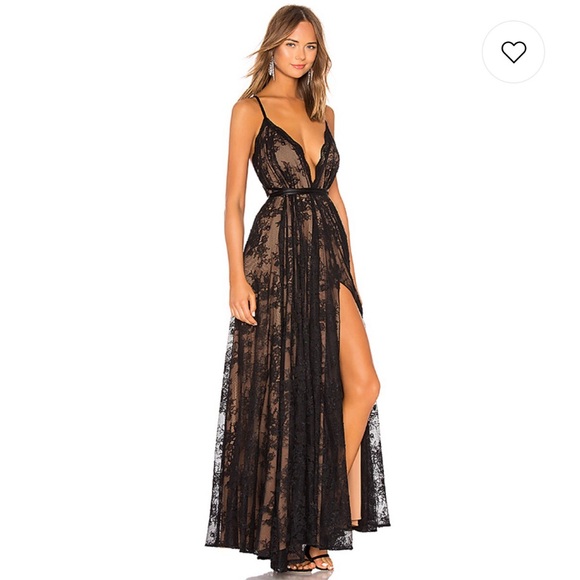 revolve black lace dress
